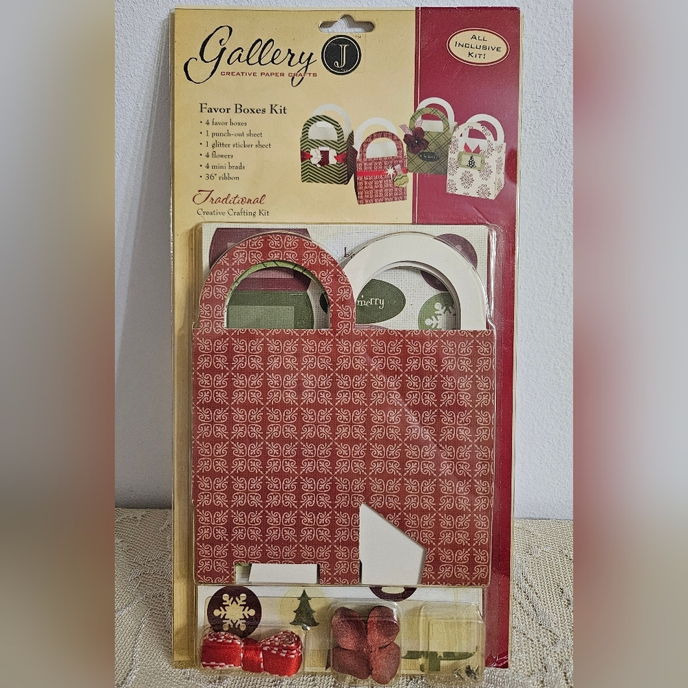 Gallery J Creative Paper Crafts Holiday Favor Boxes Craft Kit